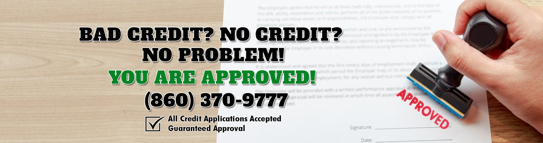 Bad credit? No credit?